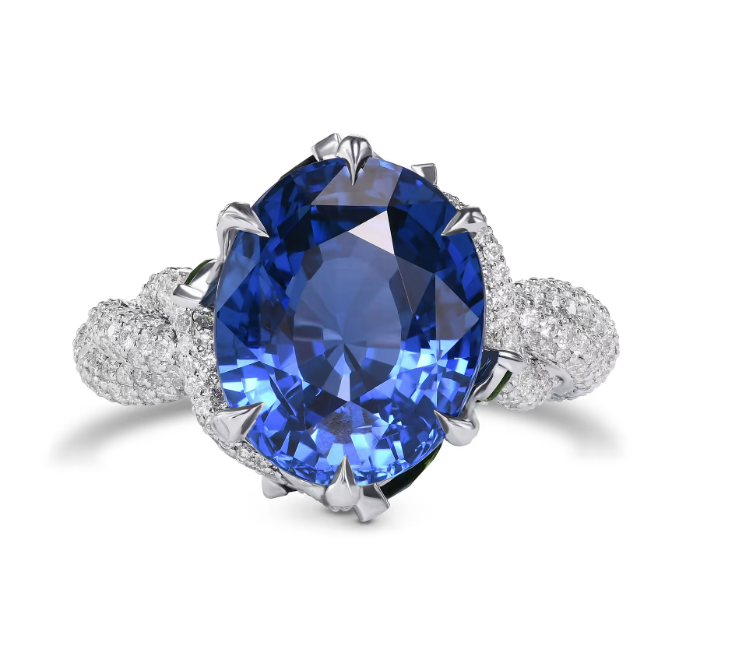 Sapphire Flower Ring